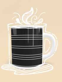 Simple Lines Pattern Poster Mug