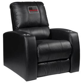 Relax Home Theater Recliner with Red Line Flag Logo Panel (Material: Top Grain Leather *Custom Order 8 Week Lead time No Returns*)