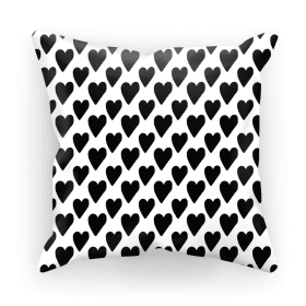 Small Hearts Sublimation Cushion Cover (Material: Satin, size: 17.7"x17.7")