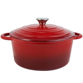 Cast iron soup pot 1 gradient color 26cm (Color: RE,1pcs, size: RE,1pcs)